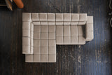 KAWOLA Sofa NELSON Ecksofa Leder grau