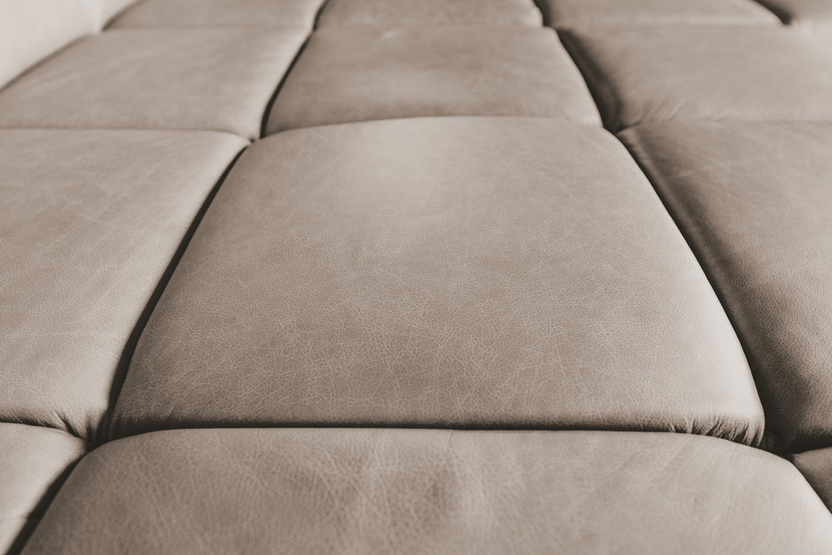 KAWOLA Sofa NELSON Ecksofa Leder grau