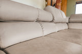KAWOLA Sofa NELSON Ecksofa Leder grau