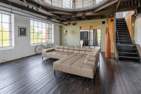KAWOLA Sofa NELSON Ecksofa Leder grau, Rechts, Ohne Zusatzausstattung, Relaxfunktion