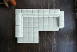 KAWOLA Sofa NELSON Ecksofa Leder hellblau