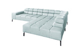 KAWOLA Sofa NELSON Ecksofa Leder hellblau