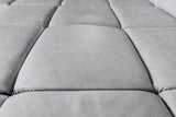 KAWOLA Sofa NELSON Ecksofa Leder hellgrau