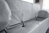 KAWOLA Sofa NELSON Ecksofa Leder hellgrau