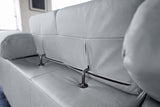 KAWOLA Sofa NELSON Ecksofa Leder hellgrau