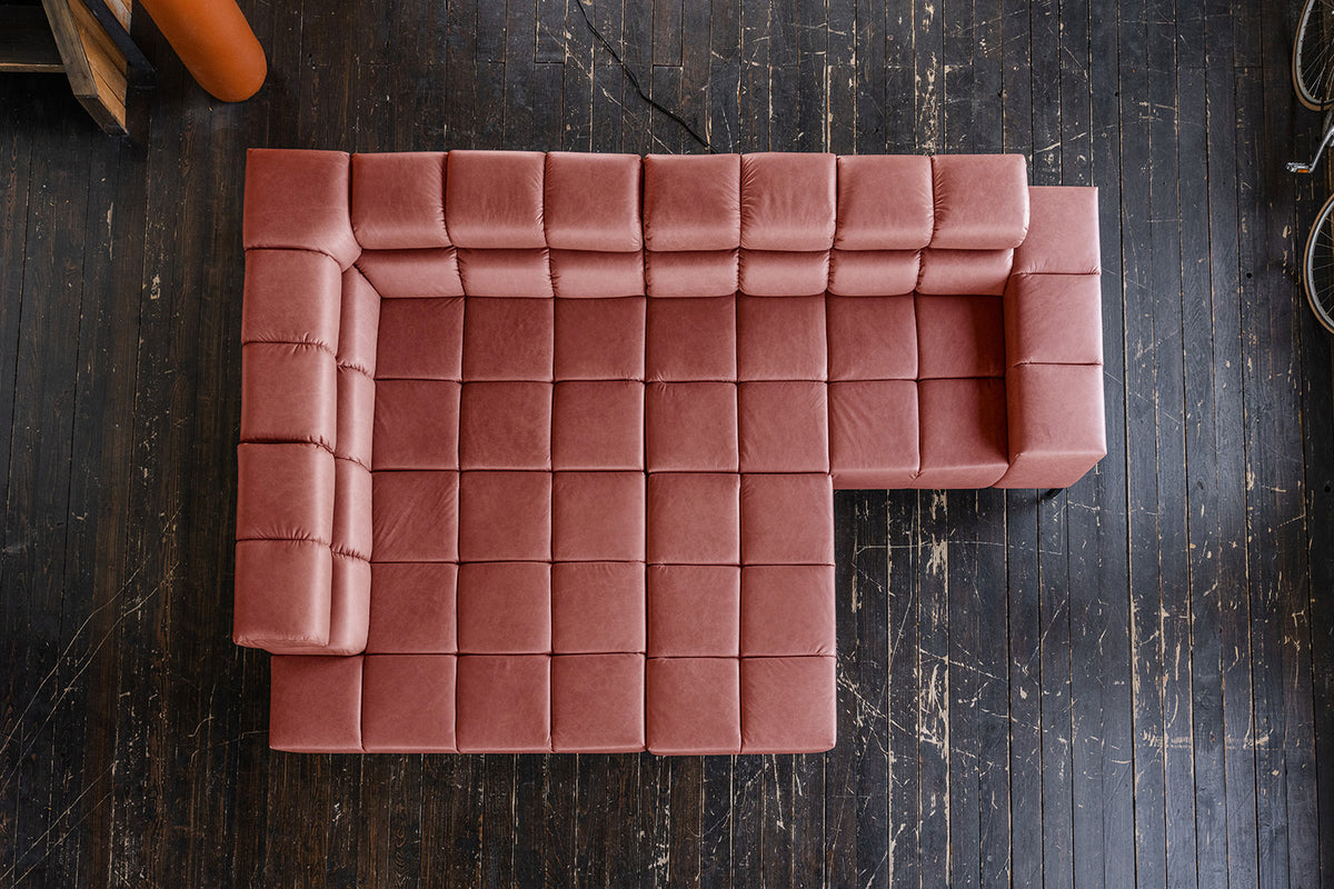 KAWOLA Sofa NELSON Ecksofa Leder rot