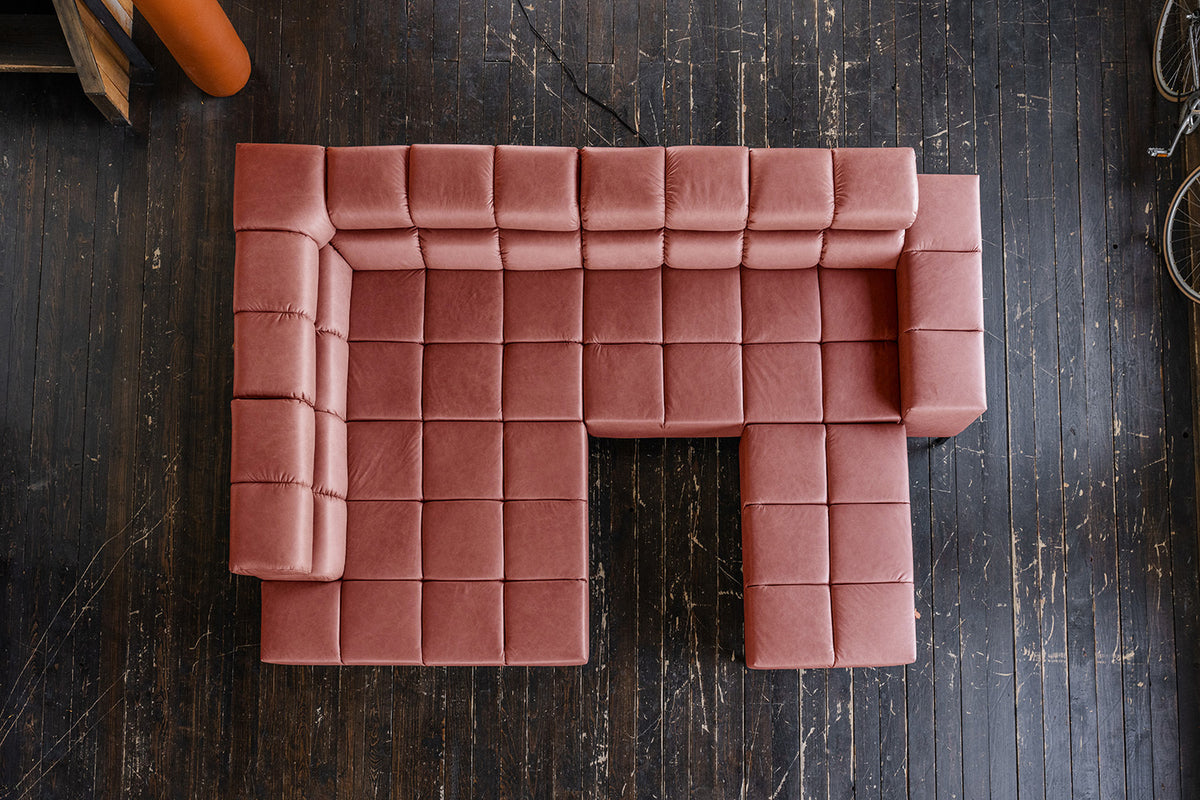KAWOLA Sofa NELSON Ecksofa Leder rot