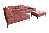 KAWOLA Sofa NELSON Ecksofa Leder rot