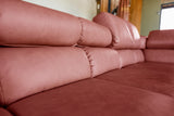 KAWOLA Sofa NELSON Ecksofa Leder rot