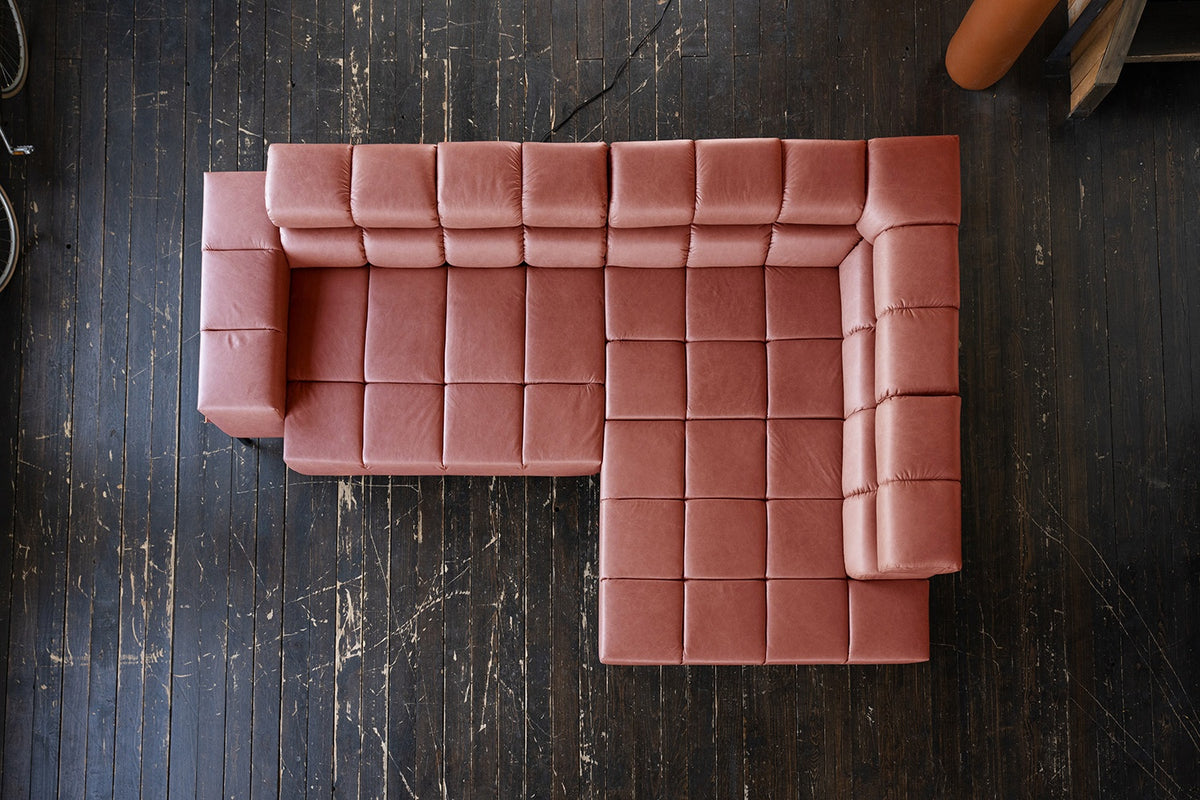KAWOLA Sofa NELSON Ecksofa Leder rot