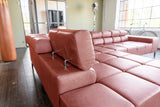 KAWOLA Sofa NELSON Ecksofa Leder rot