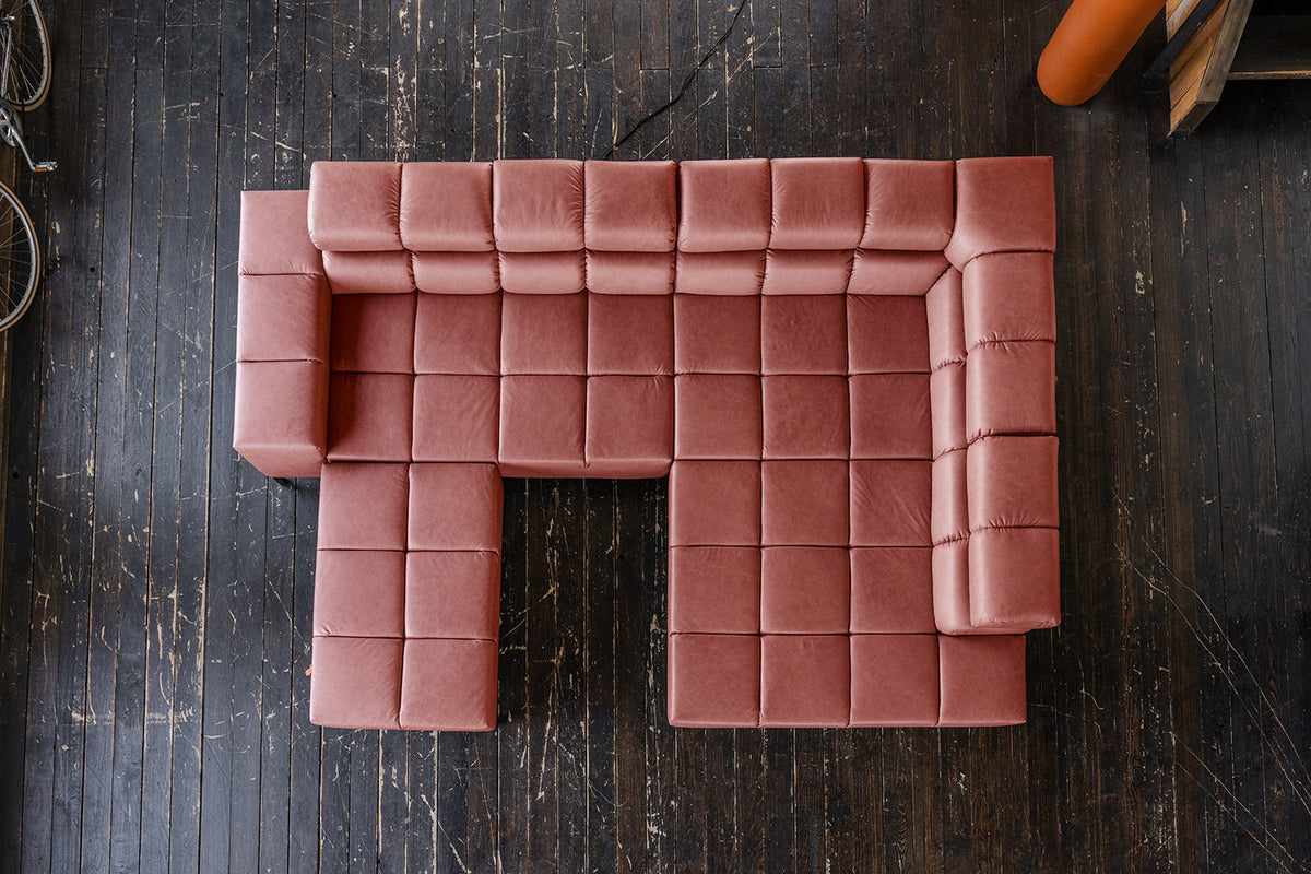 KAWOLA Sofa NELSON Ecksofa Leder rot