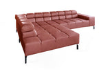 KAWOLA Sofa NELSON Ecksofa Leder rot