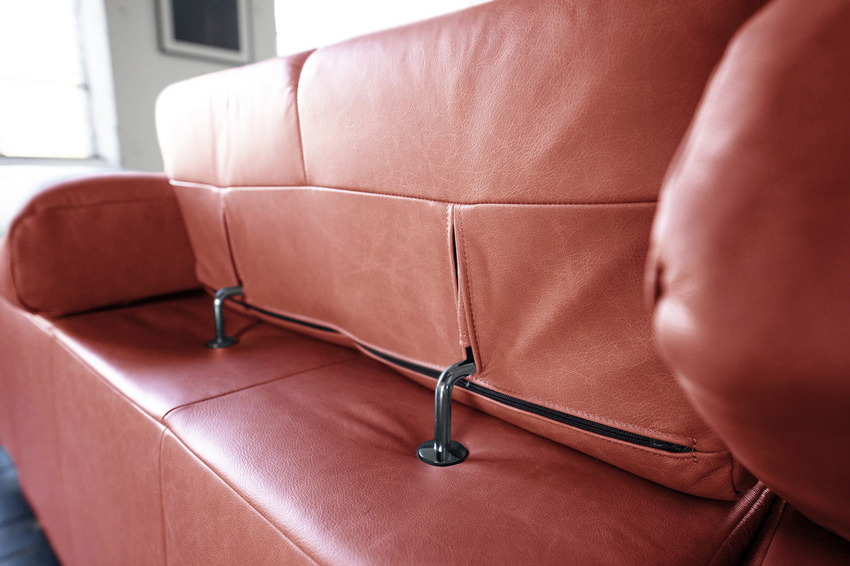 KAWOLA Sofa NELSON Ecksofa Leder rot