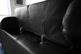 KAWOLA Sofa NELSON Ecksofa Leder schwarz