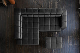 KAWOLA Sofa NELSON Ecksofa Leder schwarz