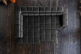 KAWOLA Sofa NELSON Ecksofa Leder schwarz