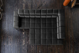 KAWOLA Sofa NELSON Ecksofa Leder schwarz