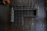 KAWOLA Sofa NELSON Ecksofa Leder schwarz