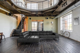 KAWOLA Sofa NELSON Ecksofa Leder schwarz