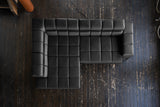 KAWOLA Sofa NELSON Ecksofa Leder schwarz