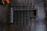 KAWOLA Sofa NELSON Ecksofa Leder schwarz