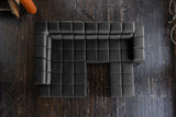 KAWOLA Sofa NELSON Ecksofa Leder schwarz