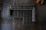 KAWOLA Sofa NELSON Ecksofa Leder schwarz