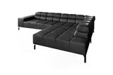 KAWOLA Sofa NELSON Ecksofa Leder schwarz