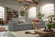 KAWOLA Sofa NETTA 3-Sitzer Bezug abziehbar Cord grau, 3-Sitzer