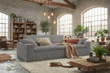 KAWOLA Sofa NETTA 3-Sitzer Bezug abziehbar Cord grau, 4-Sitzer