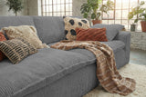 KAWOLA Sofa NETTA 3-Sitzer Bezug abziehbar Cord grau