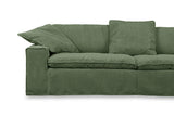 KAWOLA Sofa NETTA 4Sitzer Bezug abziehbar Cord moosgrün