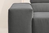 KAWOLA Sofa NEVADA Ecksofa Feincord anthrazit