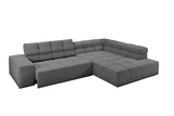 KAWOLA Sofa NEVADA Ecksofa Feincord anthrazit
