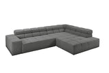 KAWOLA Sofa NEVADA Ecksofa Feincord anthrazit