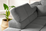KAWOLA Sofa NEVADA Ecksofa Feincord anthrazit