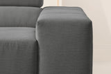 KAWOLA Sofa NEVADA Ecksofa Feincord anthrazit