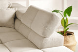 KAWOLA Sofa NEVADA Ecksofa Feincord beige
