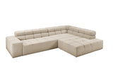 KAWOLA Sofa NEVADA Ecksofa Feincord beige