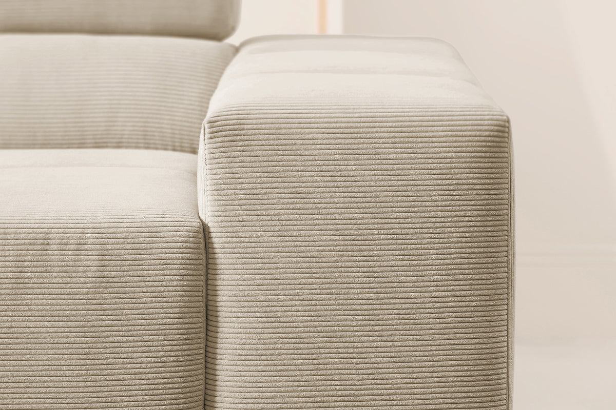 KAWOLA Sofa NEVADA Ecksofa Feincord beige
