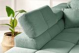 KAWOLA Sofa NEVADA Ecksofa Feincord grün