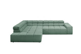 KAWOLA Sofa NEVADA Ecksofa Feincord grün