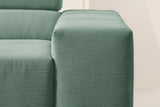 KAWOLA Sofa NEVADA Ecksofa Feincord grün