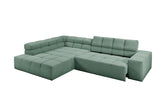 KAWOLA Sofa NEVADA Ecksofa Feincord grün