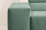 KAWOLA Sofa NEVADA Ecksofa Feincord grün