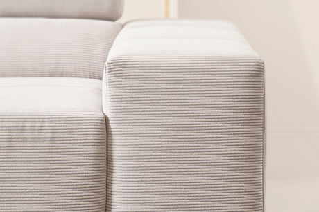 KAWOLA Sofa NEVADA Ecksofa Feincord silber