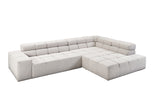 KAWOLA Sofa NEVADA Ecksofa Feincord silber