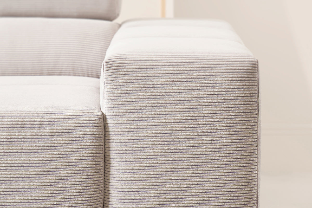 KAWOLA Sofa NEVADA Ecksofa Feincord silber