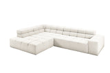 KAWOLA Sofa NEVADA Ecksofa Feincord weiß